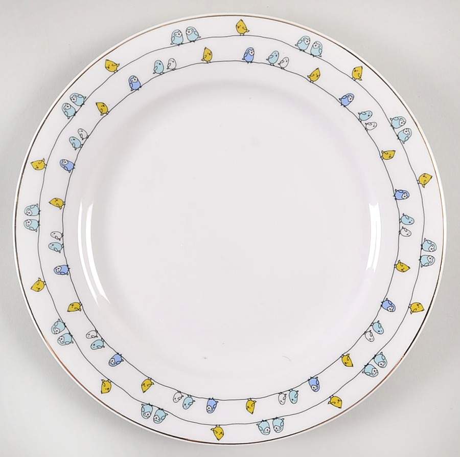 Bird Friends Salad/Dessert Plate by Grace's Teaware-1