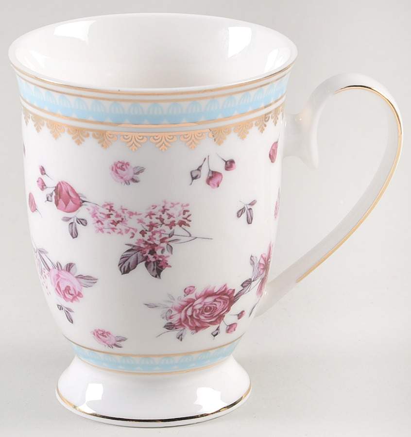Pink Rose (Blue Band) Mug by Grace's Teaware-1
