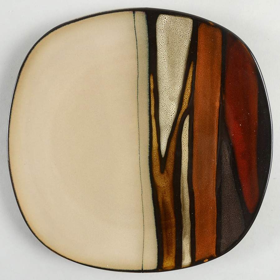 Matrice Red Salad Plate by Gibson Designs-1