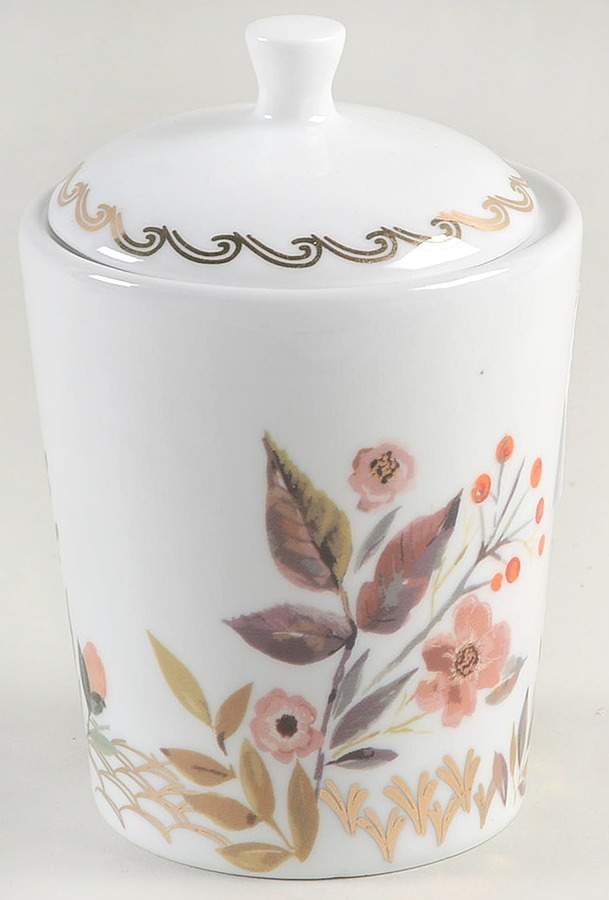 Forest Leaves Sugar Bowl & Lid by Grace's Teaware-1