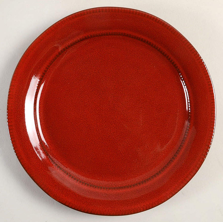 Terranea Red Salad/Dessert Plate by Gibson Designs-1