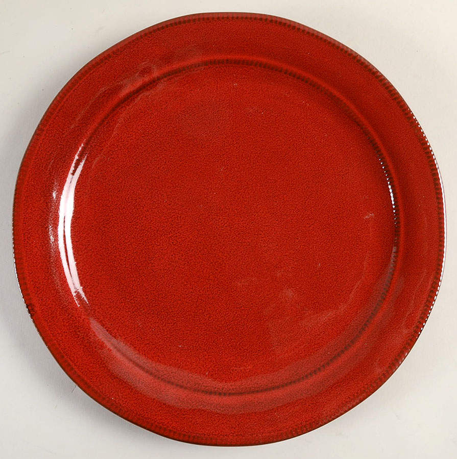 Terranea Red Dinner Plate by Gibson Designs-1