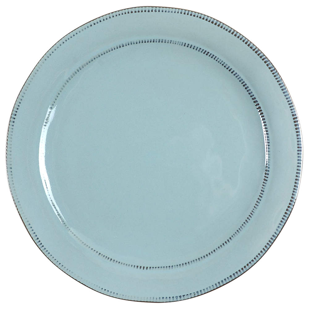 Terranea Teal Dinner Plate by Gibson Designs-1