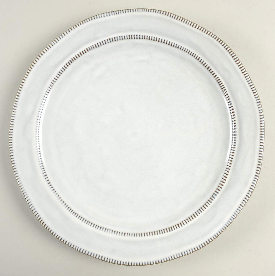 Terranea White Dinner Plate by Gibson Designs-1