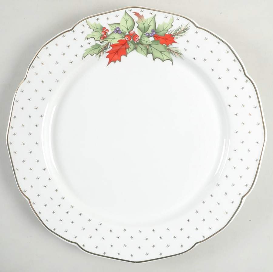 Holly Dots Dinner Plate by Grace's Teaware-1