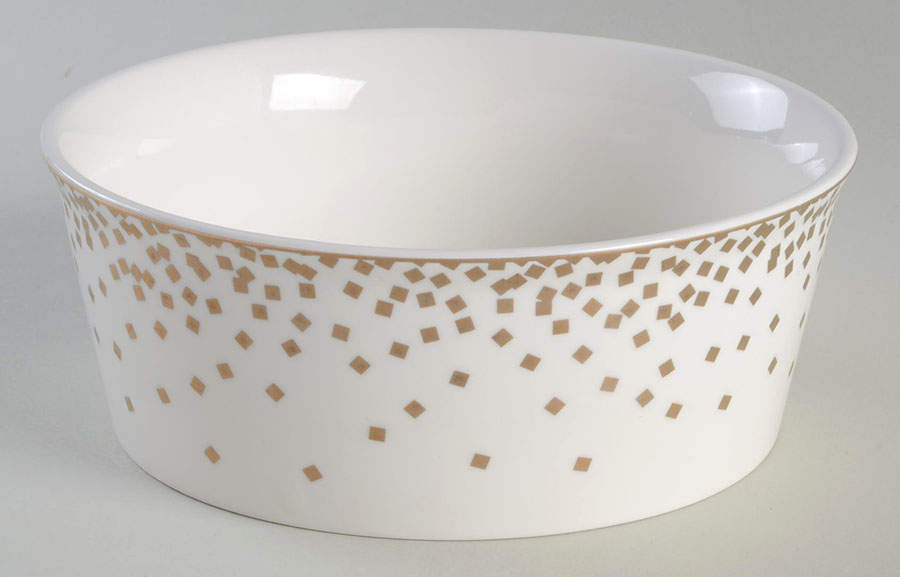 Gold Square Confetti Medium Pet Bowl by Grace's Teaware-1