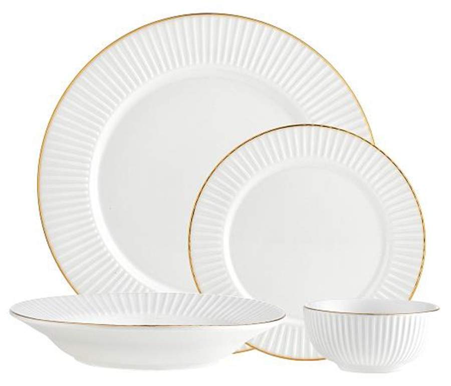 Inventure Gold Trim Dinner Plate by Godinger-1