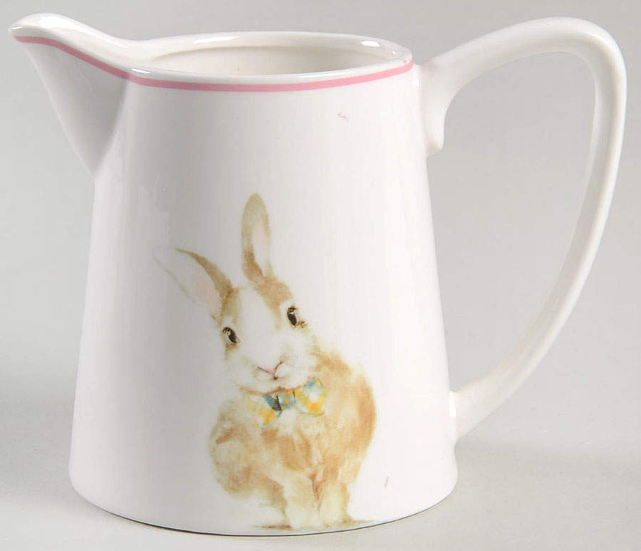 Polka Dot Bunny Creamer by Grace's Teaware-1