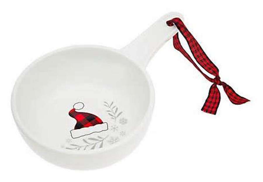 Holiday Plaid Small Round Serving Bowl by Godinger-1