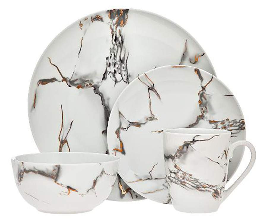 Rayo Marble Dinner Plate by Godinger-1