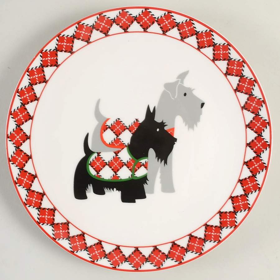 Scotty Dog Argyle Dinner Plate by Grace's Teaware-1