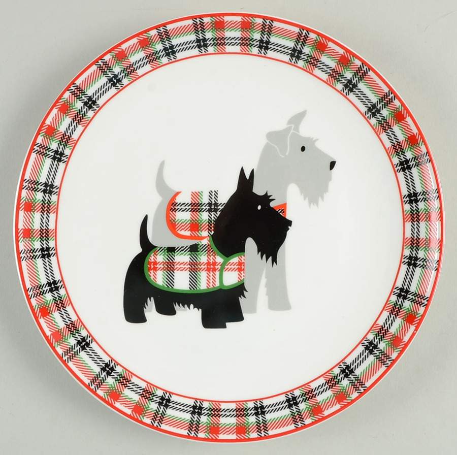 Scotty Dog Argyle Salad Plate by Grace's Teaware-1