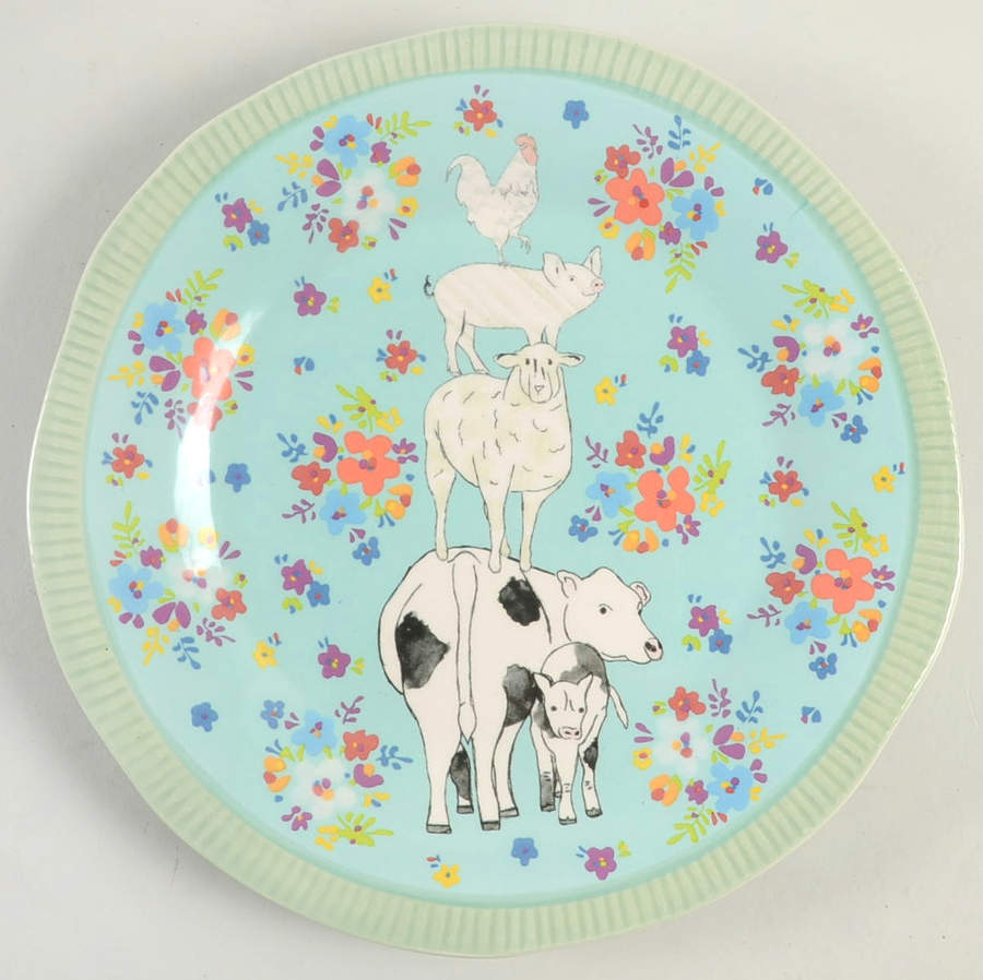 Life on the Farm Salad/Dessert Plate by Gibson Designs-1