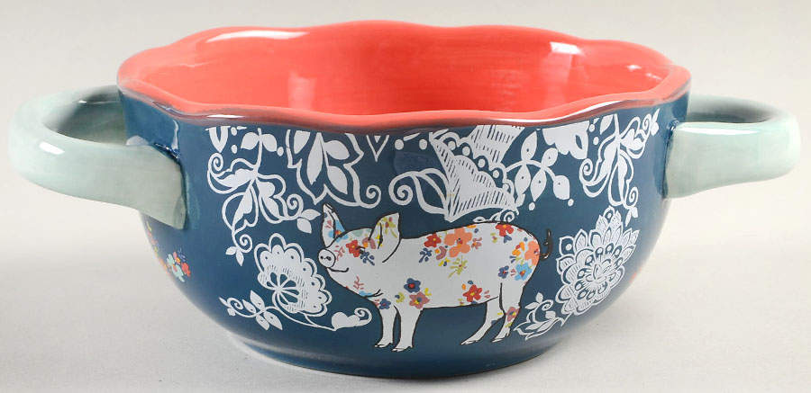 Life on the Farm Individual Handled Soup Bowl by Gibson Designs-1
