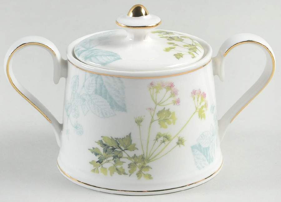 Blue Wild Floral Sugar Bowl & Lid by Grace's Teaware-1