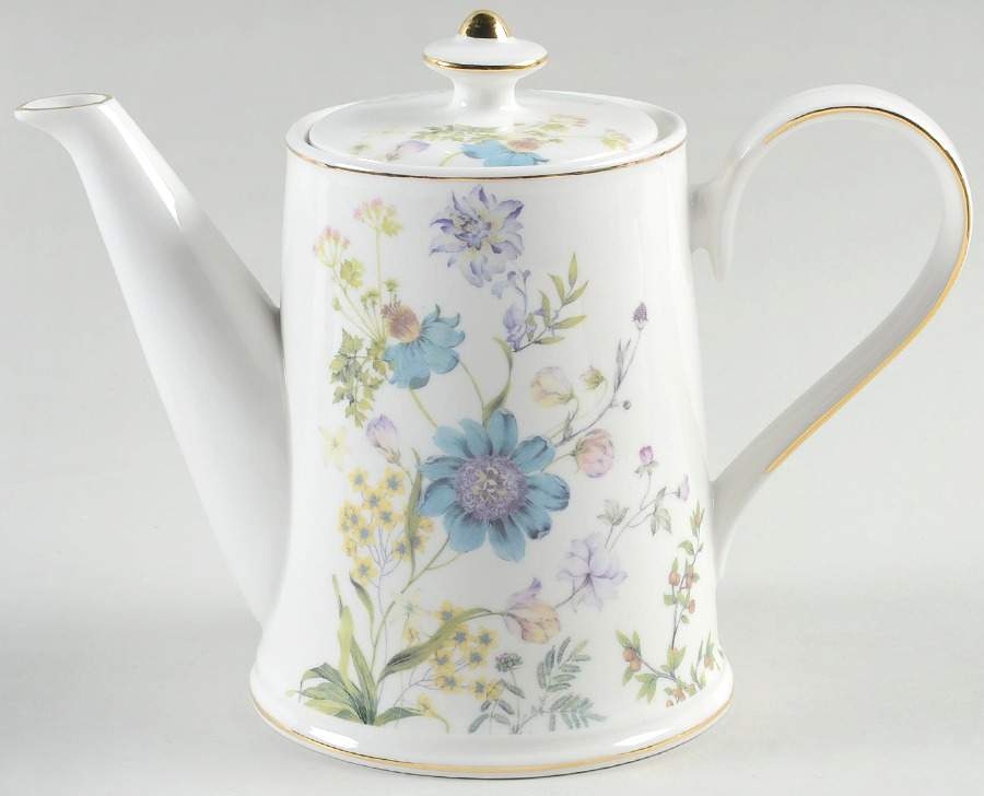 Blue Wild Floral Teapot & Lid by Grace's Teaware-1