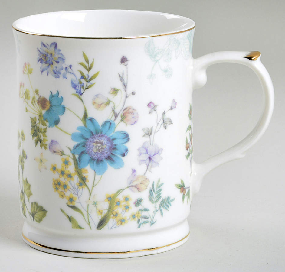 Blue Wild Floral Mug by Grace's Teaware-1