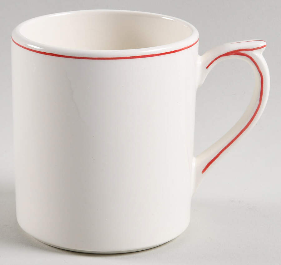 Filets Rouge (Red) Mug by Faiencerie De Gien-1
