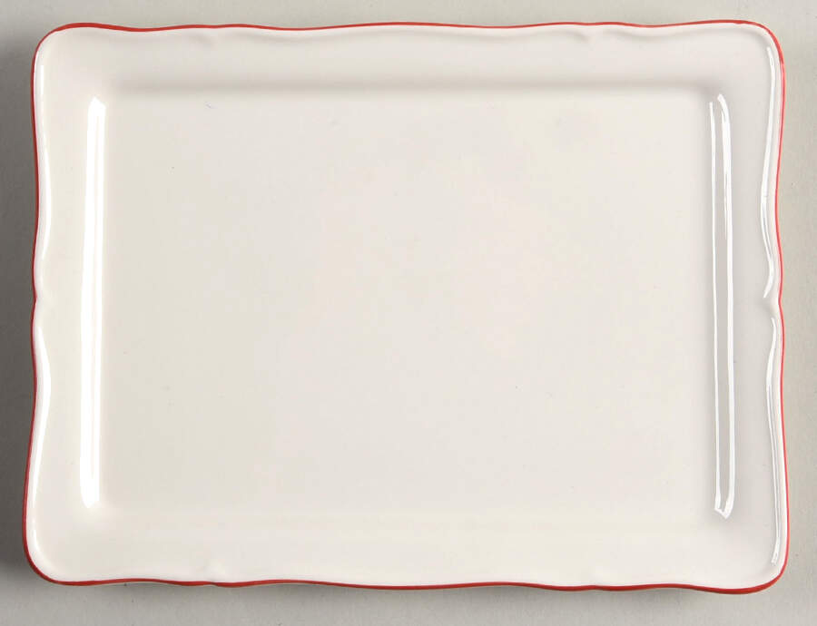Filets Rouge (Red) 1/4 Lb Butter No Lid by Faiencerie De Gien-1