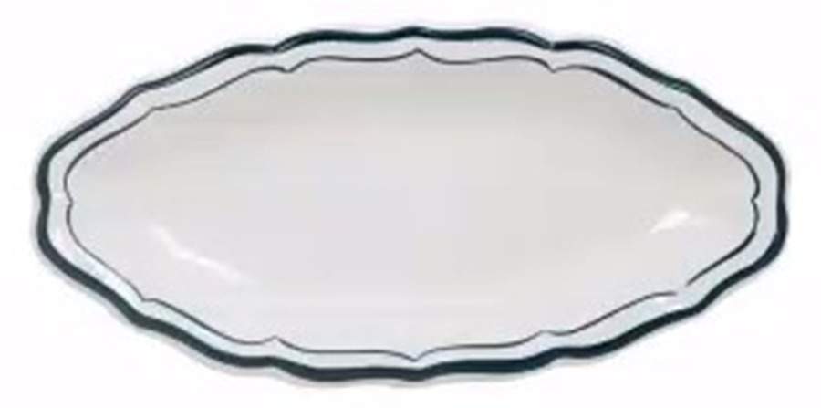 Filets Acapulco (Ocean Blue) Pickle Dish by Faiencerie De Gien-1
