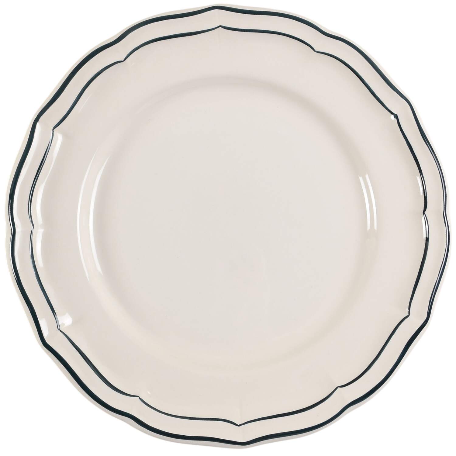 Filets Acapulco (Ocean Blue) Dinner Plate by Faiencerie De Gien-1