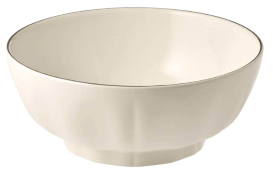 Filets Taupe (Light Brown) 8" Round Serving Bowl by Faiencerie De Gien-1