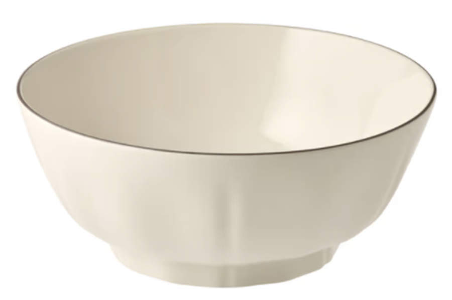 Filets Taupe (Light Brown) 6" Round Serving Bowl by Faiencerie De Gien-1