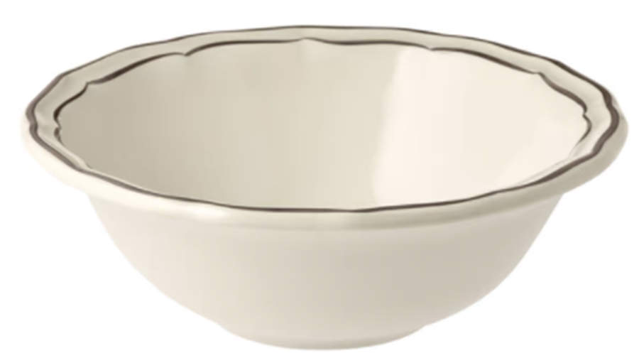 Filets Taupe (Light Brown) Large Soup/Cereal Bowl by Faiencerie De Gien-1