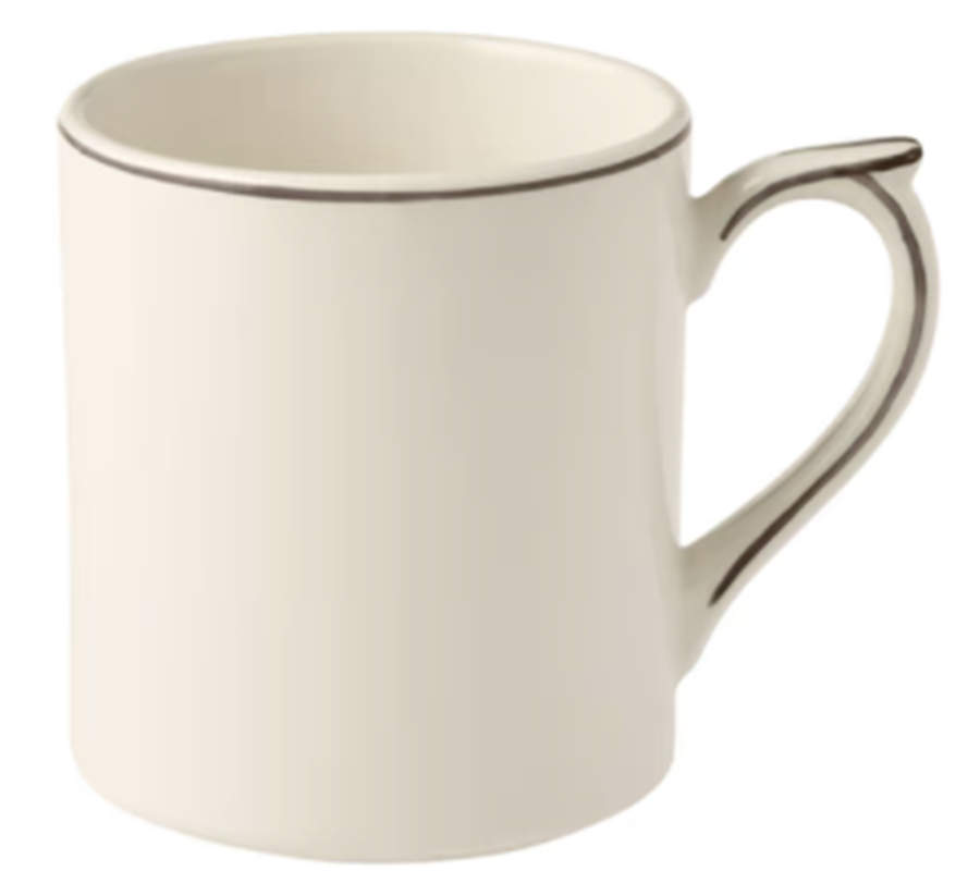 Filets Taupe (Light Brown) Mug by Faiencerie De Gien-1