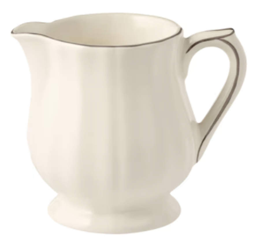 Filets Taupe (Light Brown) Creamer by Faiencerie De Gien-1