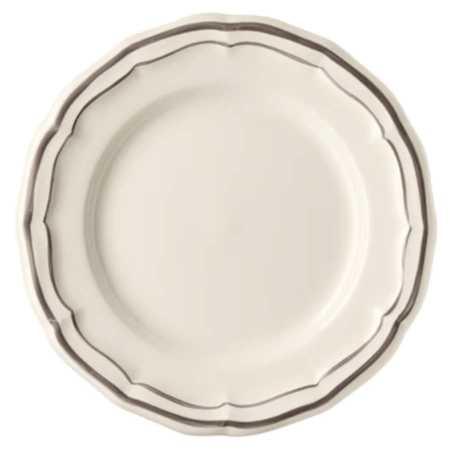 Filets Taupe (Light Brown) Canape Plate by Faiencerie De Gien-1