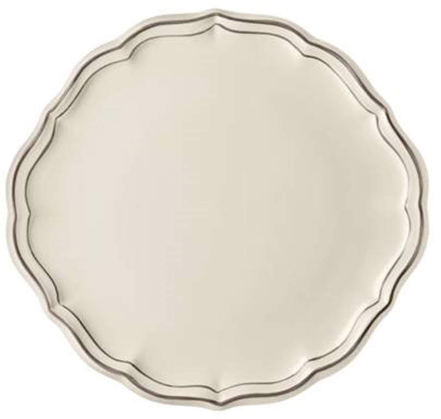 Filets Taupe (Light Brown) Cake Plate by Faiencerie De Gien-1