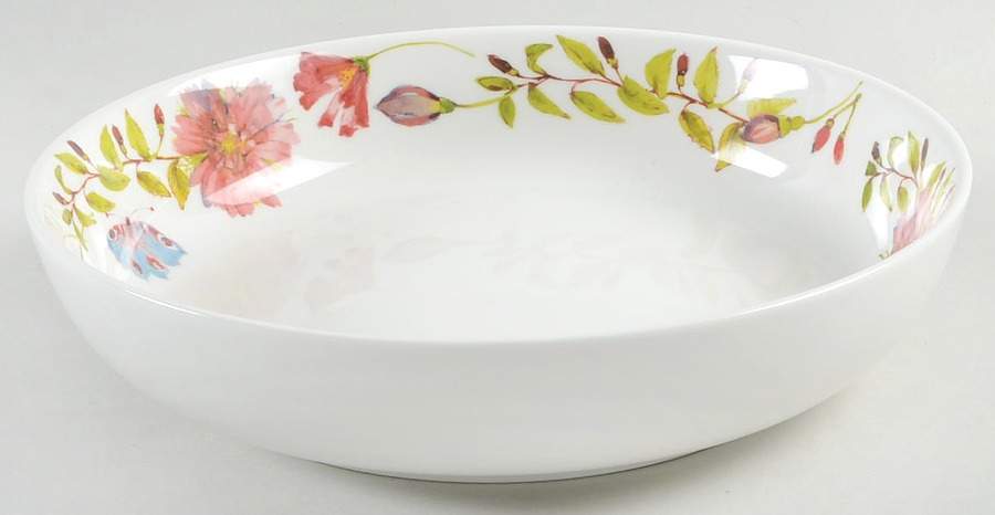 Watercolor Butterfly Garden 9" Individual Pasta Bowl by Grace's Teaware-1