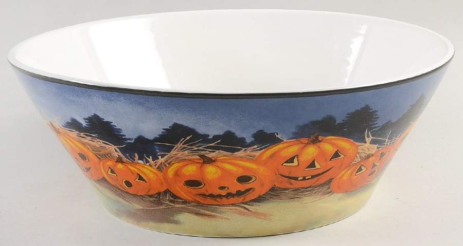 Scary Night 11" Round Serving Bowl by Grace's Teaware-1