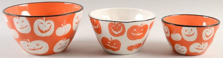 Halloween Icon (3 Piece) Mixing Bowl Set (MB7, MB6, MB5) by Grace's Teaware-1