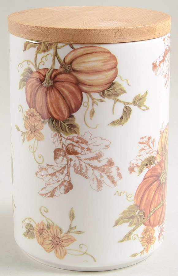 Pumpkin Vine Medium Canister & Lid by Grace's Teaware-1
