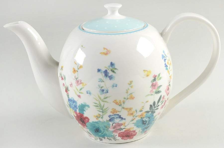 Blue Meadow Teapot & Lid by Grace's Teaware-1