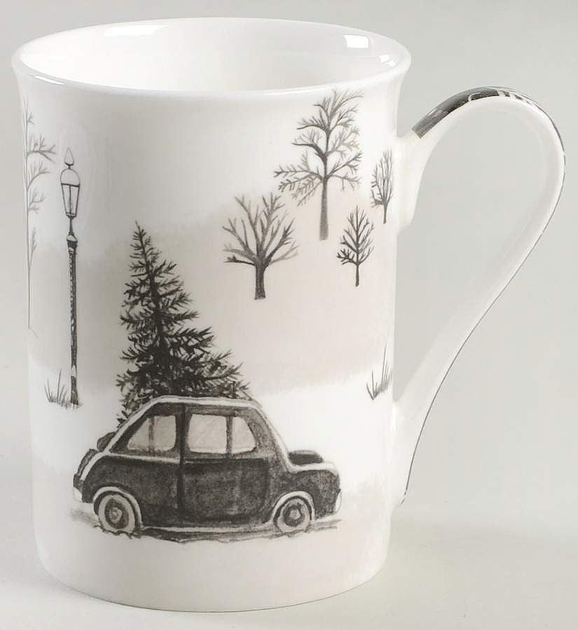 Black Wonderland Mug by Gracie Bone China-1