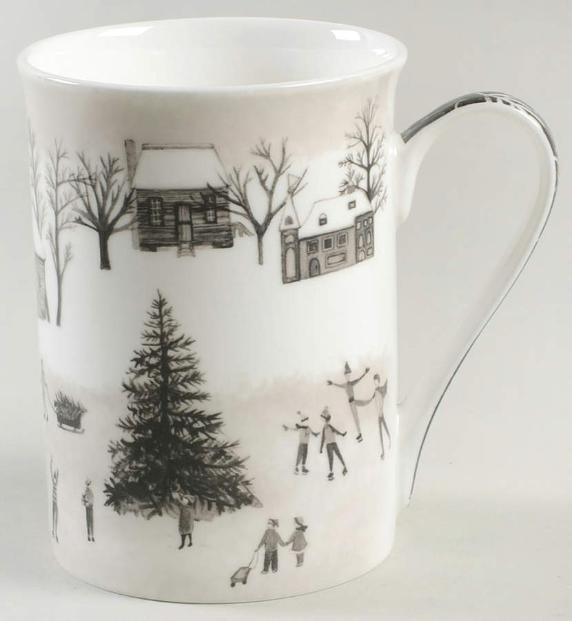 Black Wonderland Mug by Gracie Bone China-1