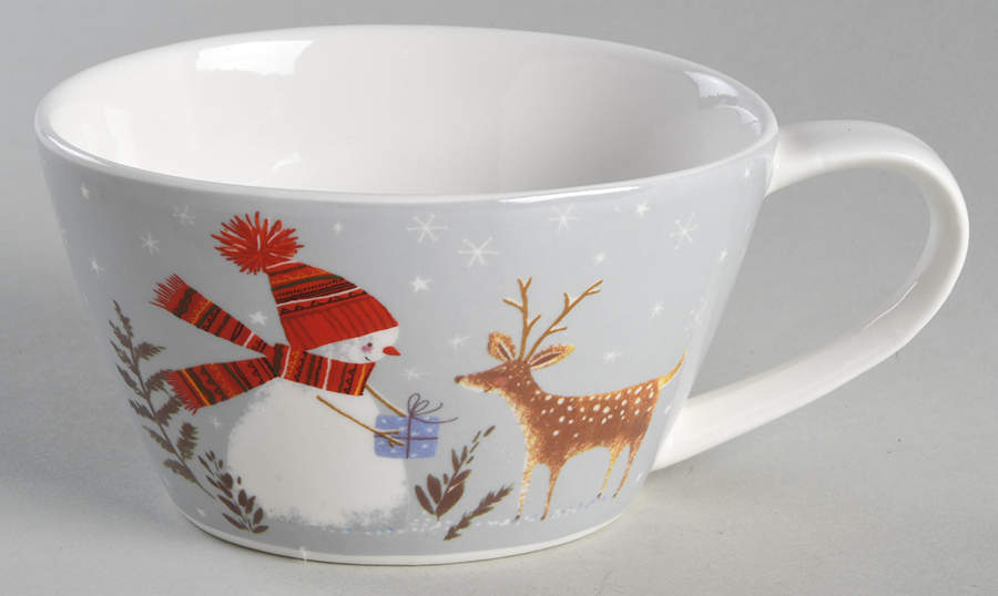 Snowman Deer Snack Cup by Grace's Teaware-1