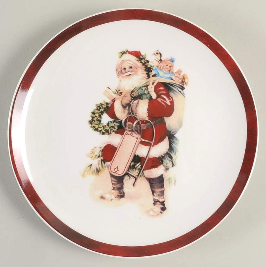 Santa Salad Plate by Grace's Teaware-1