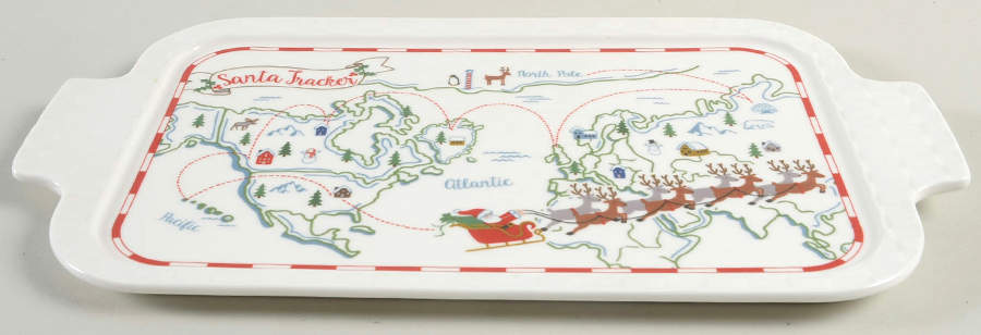 Santa Tracker Lid for Rectangular Baker by Grace's Teaware-1