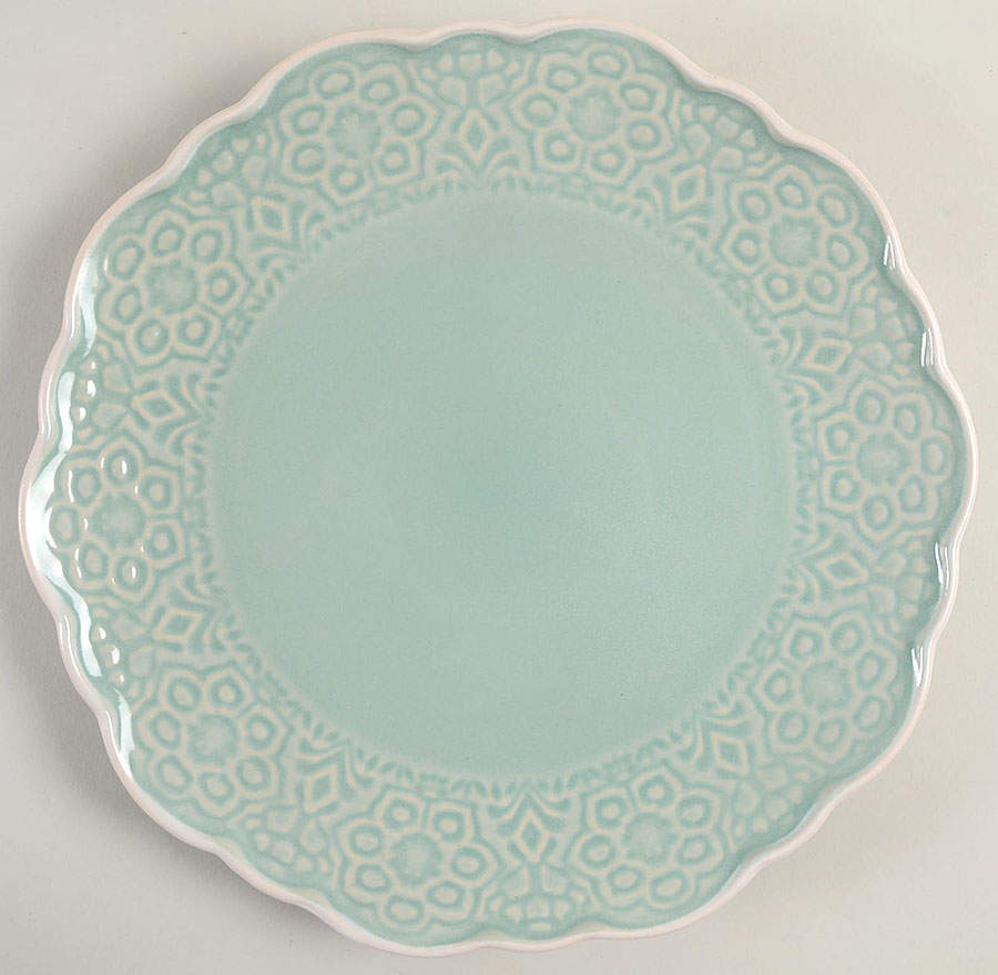 Portina Mint Green Dinner Plate by Gibson Designs-1