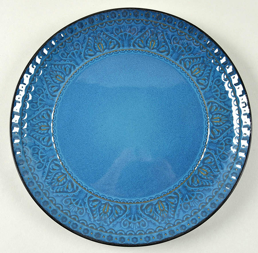 Milanto Blue Dinner Plate by Gibson Designs-1