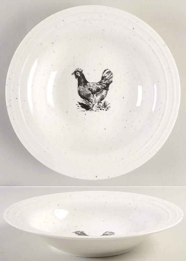 Black Speckle Farm 8" Individual Pasta Bowl by Grace's Teaware-1