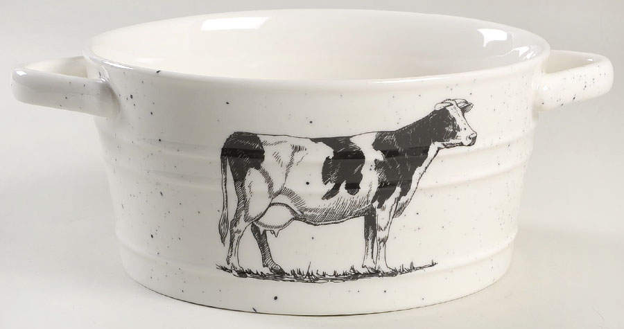 Black Speckle Farm Open Tureen by Grace's Teaware-1