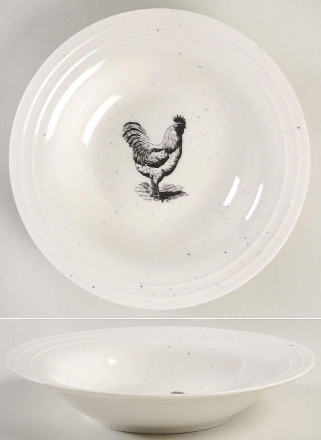 Black Speckle Farm 8" Individual Pasta Bowl by Grace's Teaware-1