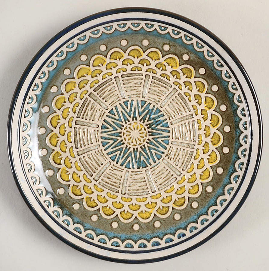 Amberdale Teal Salad/Dessert Plate by Gibson Designs-1