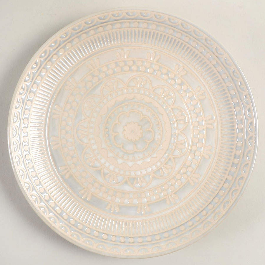Amberdale Cream Salad/Dessert Plate by Gibson Designs-1