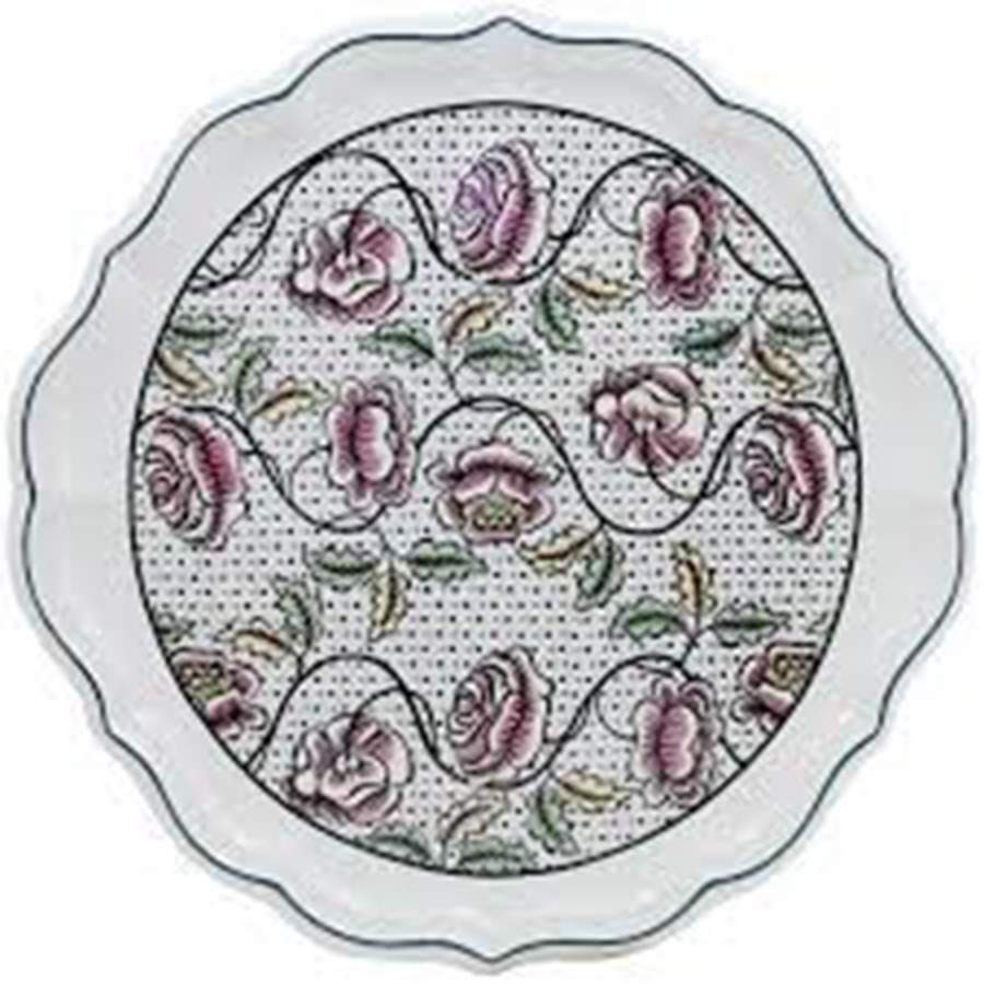 Dominote Handled Cake Plate by Faiencerie De Gien-1